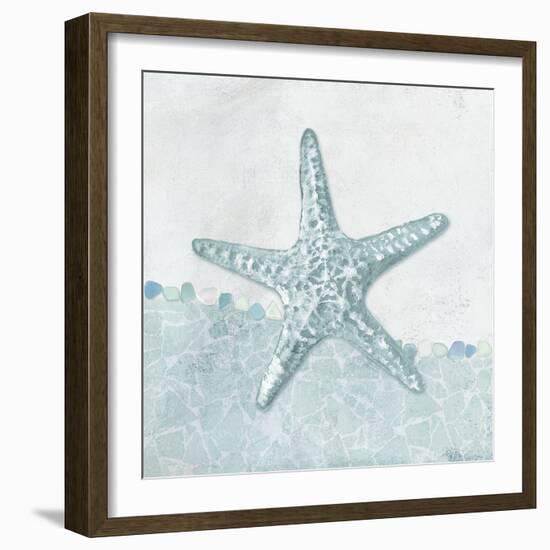 Coastal Mosaic - Starfish-Belle Poesia-Framed Giclee Print