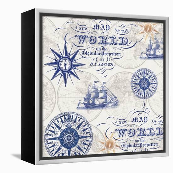 Coastal Navigation 3-Lula Bijoux & Company-Framed Stretched Canvas