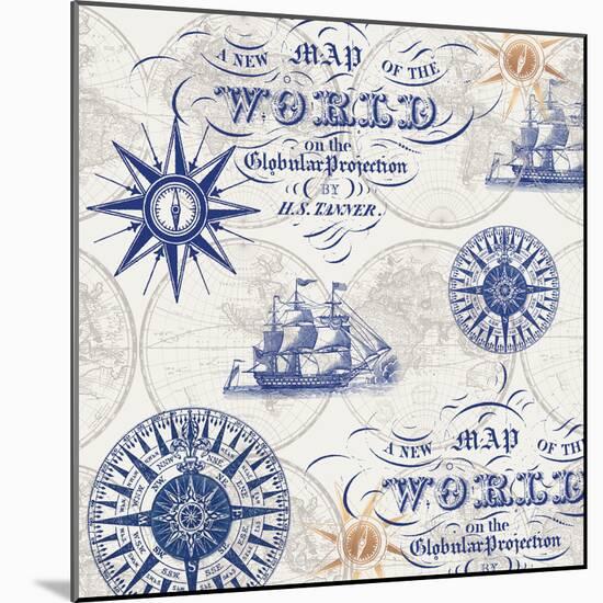 Coastal Navigation 3-Lula Bijoux & Company-Mounted Art Print