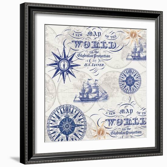 Coastal Navigation 3-Lula Bijoux & Company-Framed Premium Giclee Print