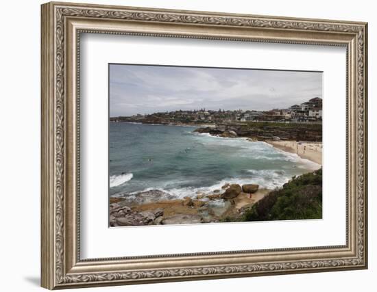 Coastal Path from Bondi Beach to Bronte and Congee, Sydney, New South Wales, Australia, Pacific-Julio Etchart-Framed Photographic Print