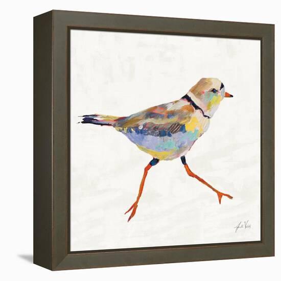 Coastal Plover I Linen-Jeanette Vertentes-Framed Stretched Canvas