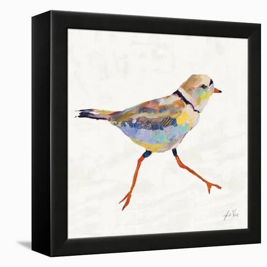 Coastal Plover I Linen-Jeanette Vertentes-Framed Stretched Canvas