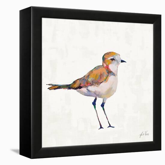 Coastal Plover III Linen-Jeanette Vertentes-Framed Stretched Canvas