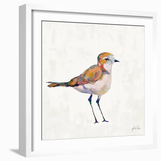 Coastal Plover III Linen-Jeanette Vertentes-Framed Art Print