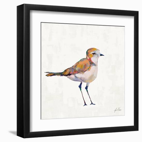 Coastal Plover III Linen-Jeanette Vertentes-Framed Art Print