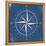 Coastal Pop Compass-Jace Grey-Framed Stretched Canvas