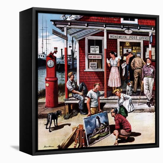 "Coastal Postal Office", August 26, 1950-Stevan Dohanos-Framed Premier Image Canvas