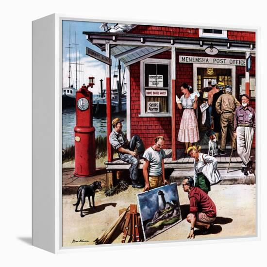 "Coastal Postal Office", August 26, 1950-Stevan Dohanos-Framed Premier Image Canvas