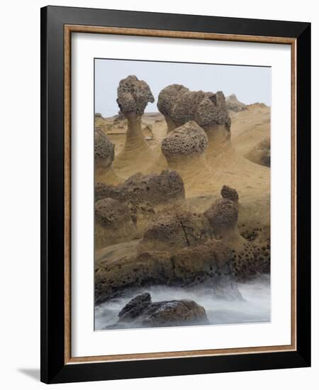 Coastal Rock Formations, Yehliu, Taipei County, Taiwan-Christian Kober-Framed Photographic Print