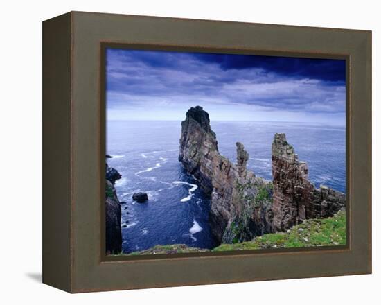 Coastal Rock Outcrops at Dun Balair, Tory Island, Ireland-Gareth McCormack-Framed Premier Image Canvas