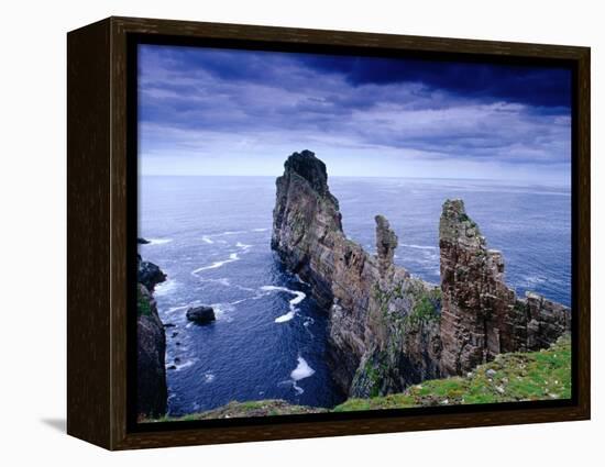 Coastal Rock Outcrops at Dun Balair, Tory Island, Ireland-Gareth McCormack-Framed Premier Image Canvas