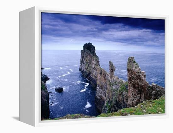 Coastal Rock Outcrops at Dun Balair, Tory Island, Ireland-Gareth McCormack-Framed Premier Image Canvas