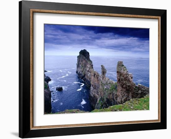 Coastal Rock Outcrops at Dun Balair, Tory Island, Ireland-Gareth McCormack-Framed Photographic Print