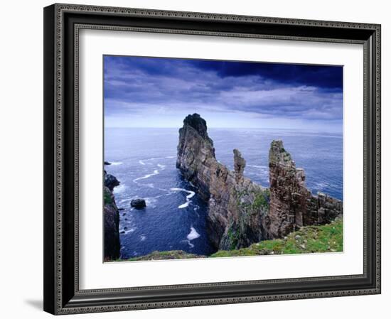 Coastal Rock Outcrops at Dun Balair, Tory Island, Ireland-Gareth McCormack-Framed Photographic Print