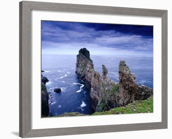 Coastal Rock Outcrops at Dun Balair, Tory Island, Ireland-Gareth McCormack-Framed Photographic Print
