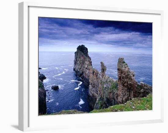 Coastal Rock Outcrops at Dun Balair, Tory Island, Ireland-Gareth McCormack-Framed Photographic Print