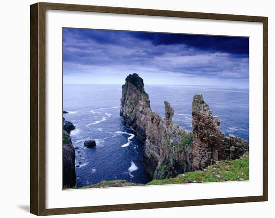 Coastal Rock Outcrops at Dun Balair, Tory Island, Ireland-Gareth McCormack-Framed Photographic Print