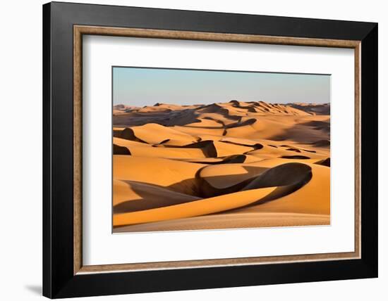 Coastal sand dunes at sunset, Namibia-Eric Baccega-Framed Photographic Print