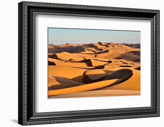 Coastal sand dunes at sunset, Namibia-Eric Baccega-Framed Photographic Print