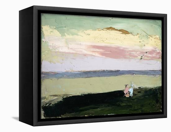 Coastal Scene at Sunset-Robert Henri-Framed Premier Image Canvas