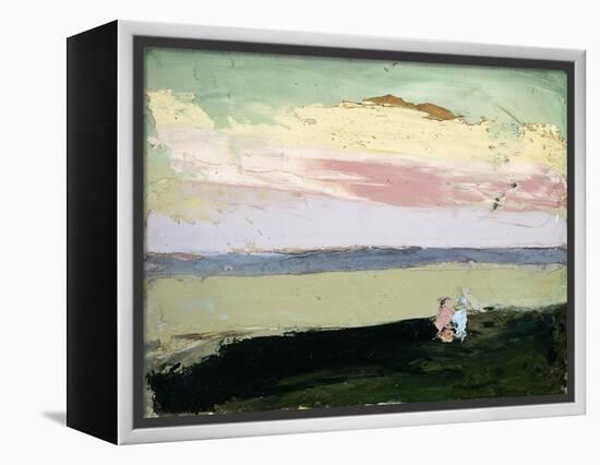 Coastal Scene at Sunset-Robert Henri-Framed Premier Image Canvas