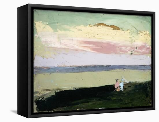 Coastal Scene at Sunset-Robert Henri-Framed Premier Image Canvas