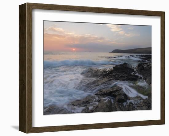 Coastal scene from Boobys Bay, Cornwall, England, United Kingdom, Europe-Jon Gibbs-Framed Photographic Print