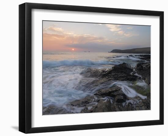 Coastal scene from Boobys Bay, Cornwall, England, United Kingdom, Europe-Jon Gibbs-Framed Photographic Print