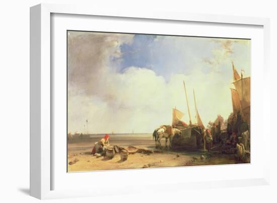 Coastal Scene in Picardy, C.1826-Richard Parkes Bonington-Framed Giclee Print