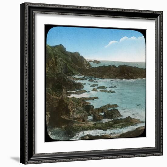 Coastal Scene Near the Lizard, Cornwall, Late 19th or Early 20th Century-null-Framed Giclee Print