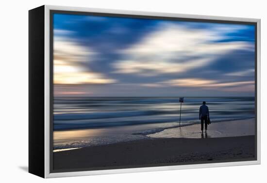 Coastal Scene with Man-Josh Adamski-Framed Premier Image Canvas