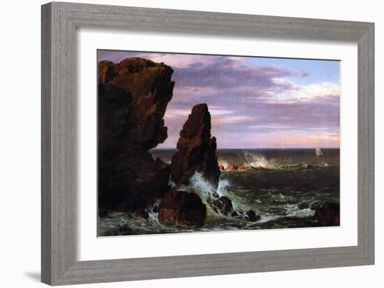 Coastal Scene-Frederic Edwin Church-Framed Premium Giclee Print