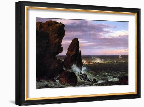 Coastal Scene-Frederic Edwin Church-Framed Premium Giclee Print