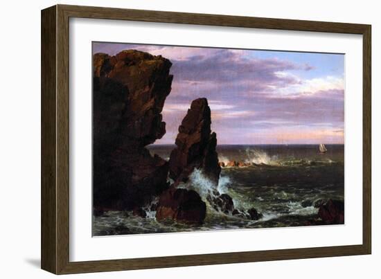 Coastal Scene-Frederic Edwin Church-Framed Art Print