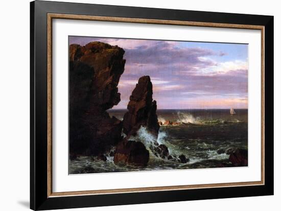 Coastal Scene-Frederic Edwin Church-Framed Art Print