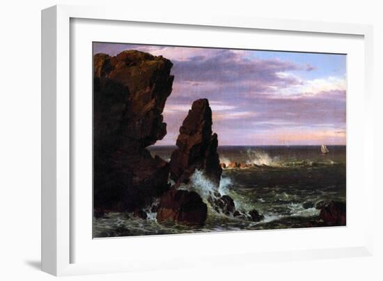 Coastal Scene-Frederic Edwin Church-Framed Art Print