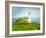 Coastal Scenery and Mykinesholmur Lighthouse, Footbridge Connects This Islet with the Island of Myk-Kimberley Coole-Framed Photographic Print