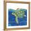 Coastal-Sea Turtle-Swirly Ocean-Robbin Rawlings-Framed Stretched Canvas