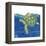 Coastal-Sea Turtle-Swirly Ocean-Robbin Rawlings-Framed Stretched Canvas