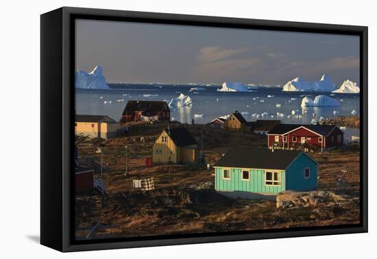 Coastal Settlement Houses, Saqqaq, Greenland, August 2009-Jensen-Framed Premier Image Canvas