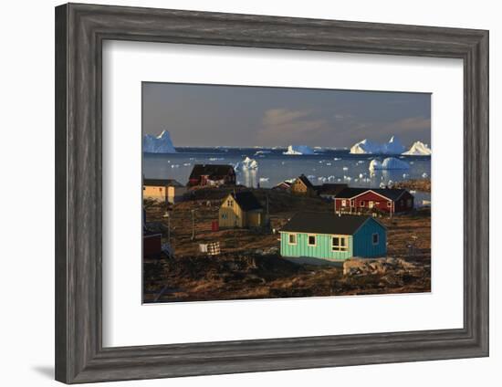 Coastal Settlement Houses, Saqqaq, Greenland, August 2009-Jensen-Framed Photographic Print