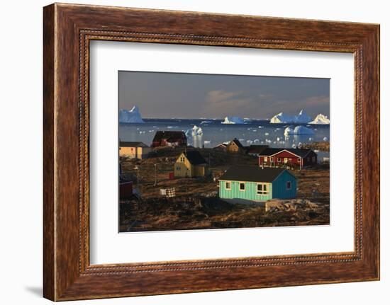 Coastal Settlement Houses, Saqqaq, Greenland, August 2009-Jensen-Framed Photographic Print