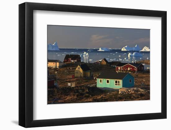 Coastal Settlement Houses, Saqqaq, Greenland, August 2009-Jensen-Framed Photographic Print
