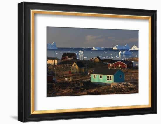 Coastal Settlement Houses, Saqqaq, Greenland, August 2009-Jensen-Framed Photographic Print