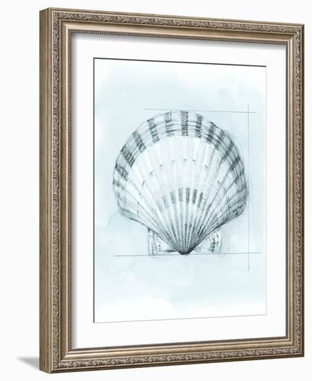 Coastal Shell Schematic III-Megan Meagher-Framed Art Print