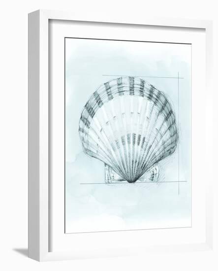 Coastal Shell Schematic III-Megan Meagher-Framed Art Print