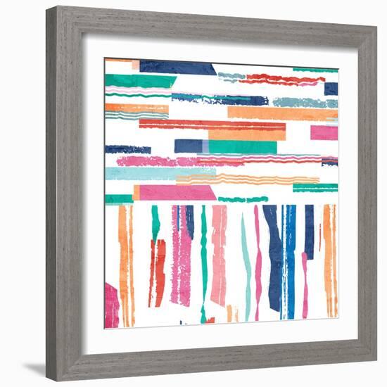 Coastal Stripes 2-Kimberly Allen-Framed Art Print