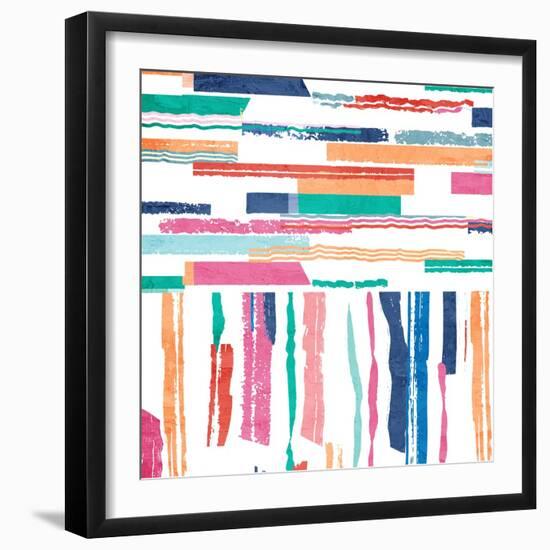 Coastal Stripes 2-Kimberly Allen-Framed Art Print