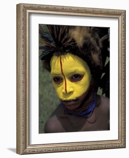 Coastal Tribe Member, Oro, Papua New Guinea-Michele Westmorland-Framed Photographic Print